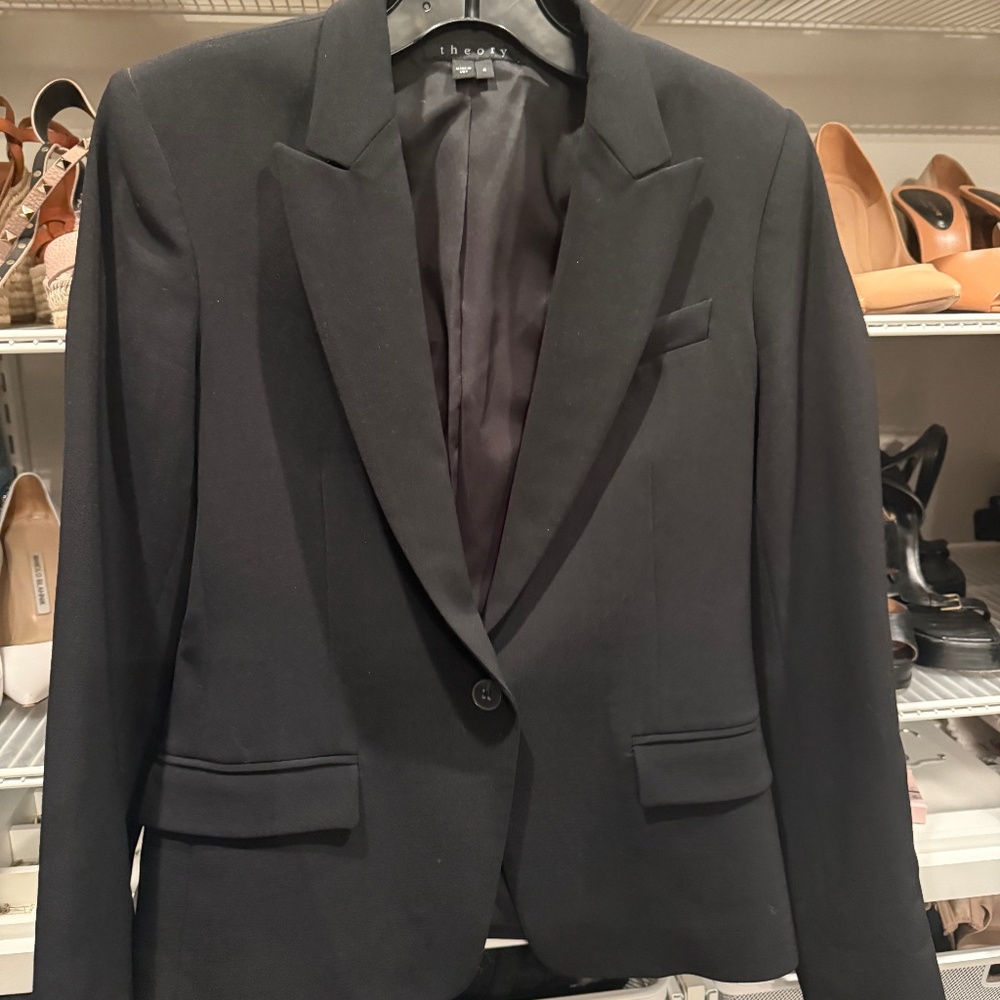 Theory Black Blazer size 6